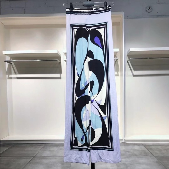 US 4 Emilio Pucci Printed wool-blend straight-leg pants NWT - Picture 8 of 8